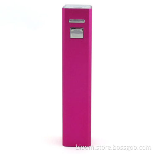 2,600mAh Gift Portable Mobile Phone Charger, Rectangle Metal Case, Suitable for iPhone 6/5/4New